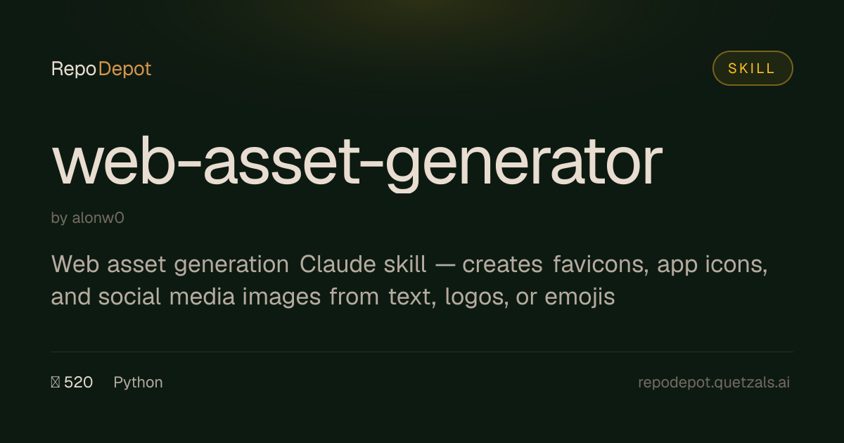alonw0/web-asset-generator — Skill — RepoDepot